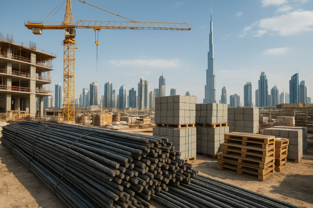 Trusted building materials suppliers Dubai construction projects
