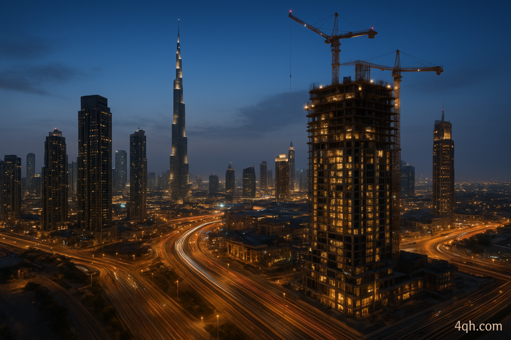 real estate development Dubai with smart lighting systems
