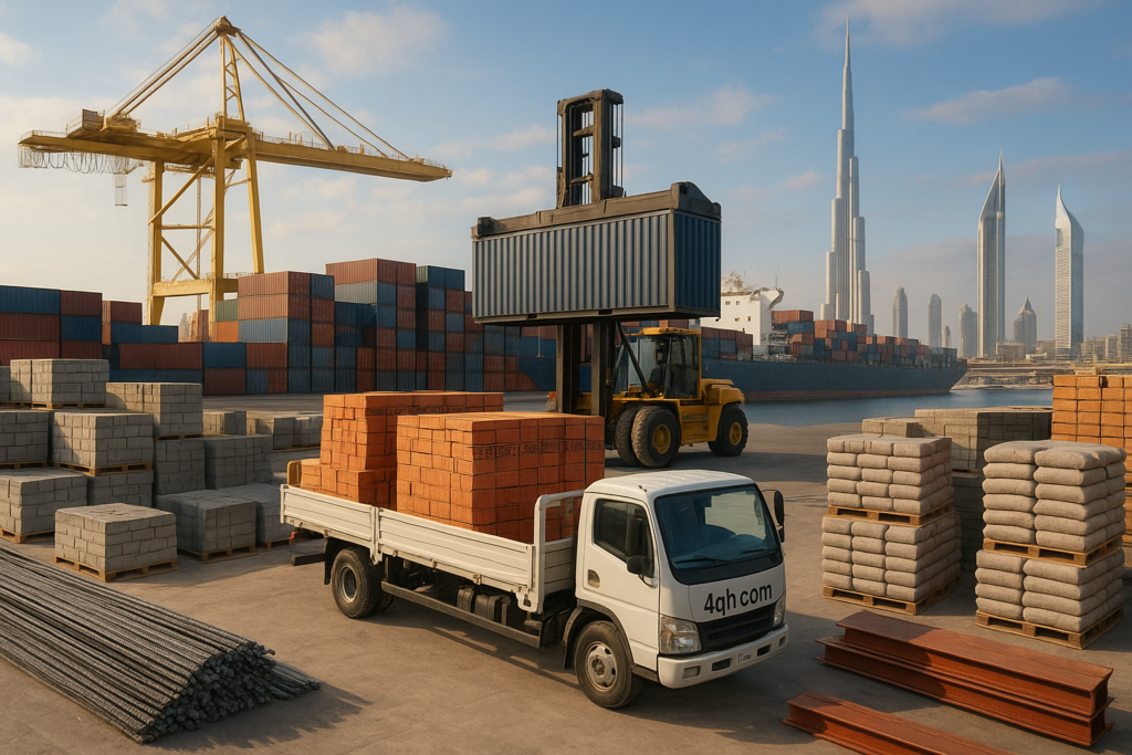 import export of building materials Dubai for construction industry
