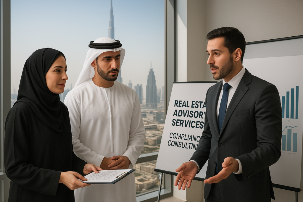 Real estate advisory services Dubai guiding investors with compliance consulting