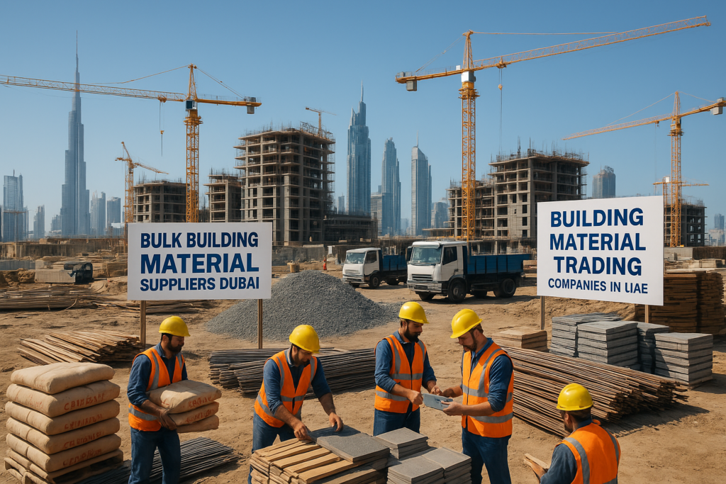Bulk Building Material Suppliers in Dubai Cement, Steel, Tiles & More