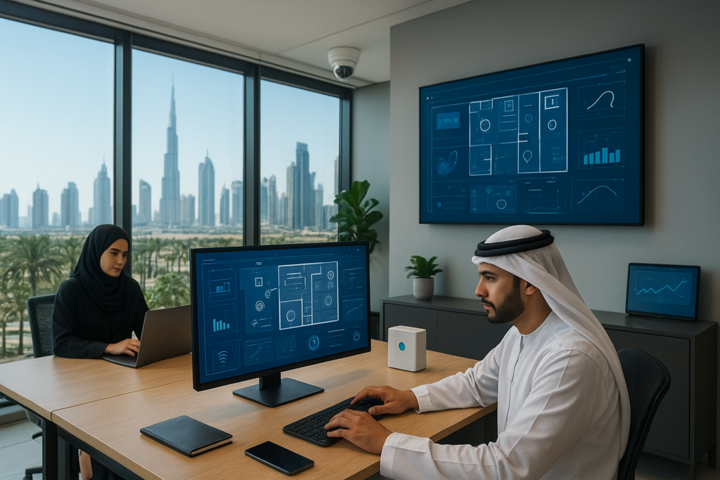 Smart building technology UAE workspace